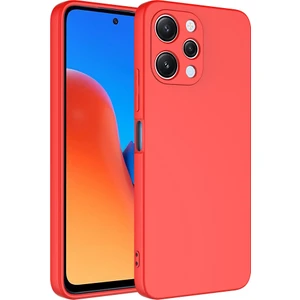 Kzy Xiaomi Redmi 12 Kapak Içi Kadife Kamera Korumalı Lansman Silikon Kılıf - Kırmızı