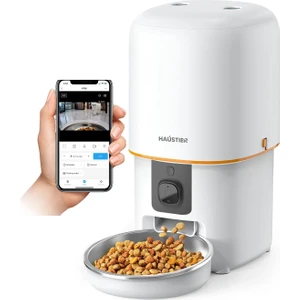 PF05 Kameralı 1080P Fhd Gece Görüş Akıllı Kedi Köpek Otomatik Mama Kabı, Tuya App-Wifi Uzaktan Kontrol, Sesle Çağırma, 2.4ghz/5ghz, 4lt Hazne, Metal Kase