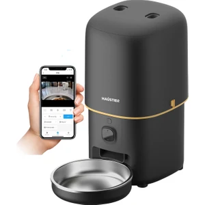 PF05 Kameralı 1080P Fhd Gece Görüş Akıllı Kedi Köpek Otomatik Mama Kabı, Tuya App-Wifi Uzaktan Kontrol, Sesle Çağırma, 2.4ghz/5ghz, 4lt Hazne, Metal Kase
