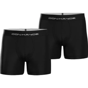 Don-Kayde Premium Micro Modal Siyah Erkek Boxer Short 2'li Set