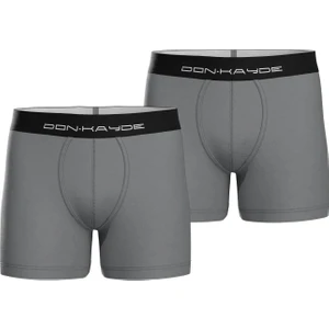 Don-Kayde Premium Micro Modal Antrasit Gri Erkek Boxer Short 2'li Set