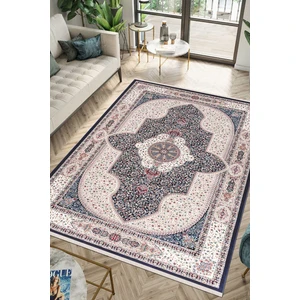 Efor Halı Amasra Koyu Mavi Halı Yumuşak Oturma Odası Salon Çocuk Odası Mutfak Halısı P1075 80 x 150