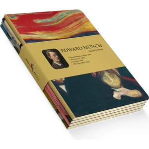 Edward Munch 4'lü Defter Seti - Anxiety Series - Çizgisiz - 64 Sayfa - 14X21CM