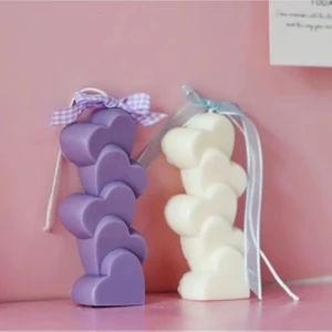 Arıca Pazarlama Kalp Mum Silikon Kalıbı  Dekoratif Kalp Mum Silikon Kalıbı