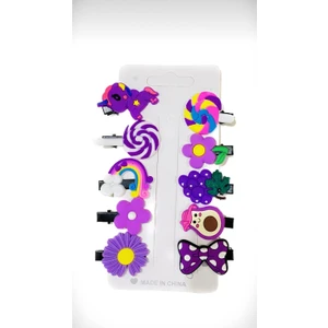 Uras Desing 10 Adet Takım Yeni Kızlar Sevimli Karikatür Saç Klipleri ,saç Tokası