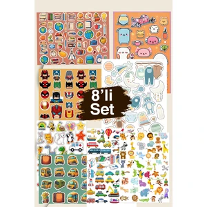 8 Sayfa Çocuk Sticker Set-Planner Ajanda Bullet Journal Için Uygun Set