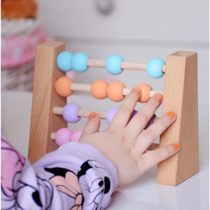 Doğal Sağlıklı Ahşap Abaküs Oyuncak, Montessori Toys, Çocuk ve Odası Ahşap DEKOR-5009