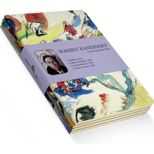 Wassily Kandinsky 4'lü Defter Seti - Great Synthesis Series - Çizgisiz - 64 Sayfa - 14X21CM