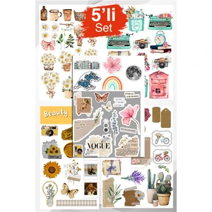 5 Parça Vintage Set Planner Ajanda Bullet Journal Için Uygun Set