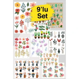 Sayfa Muhteşem Çiçek Sticker Set-Vintage