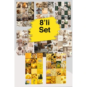 8 Sayfa Fotoğraf Konseptli Sticker Set