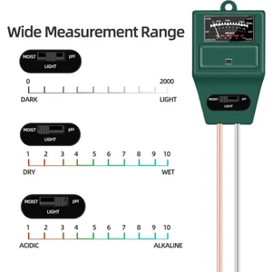 Tekno İstanbul Toprak Ph Metre Nem ve Işık Şiddeti Ölçer