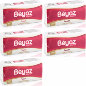 Beyaz Güvercin Peçete 200 Yaprak 5 Adet