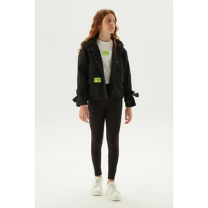 Bg Store Kız Çocuk Siyah Yağmurluk