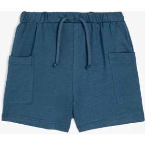 Basic Şort Beli Bağlamalı Cep Detaylı Pamuklu