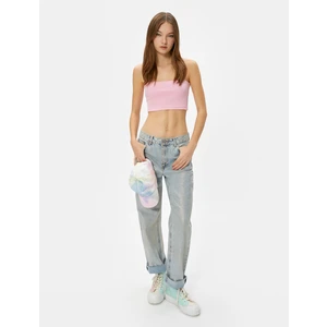 Basic Crop Atlet Ince Askılı Ribanalı Pamuklu Slim Fit