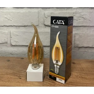 3W Rustik Kıvrık Mum Led Ampul E14 Amber