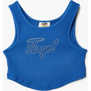 Crop Atlet Pul Payet Detaylı Dokulu