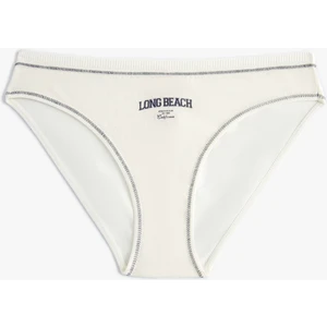 Brief Külot Normal Bel Fitilli Slogan Baskılı