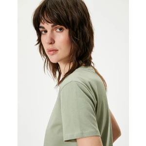 Basic Tişört Bisiklet Yaka Kısa Kollu Pamuklu