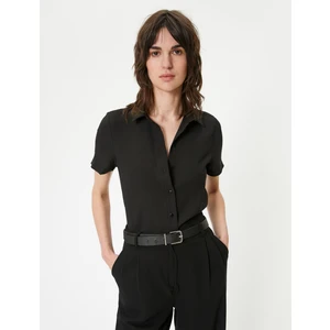 Basic Gömlek Kısa Kollu Düğme Kapamalı