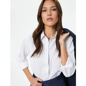 Slim Fit Gömlek Düğmeli Uzun Kollu
