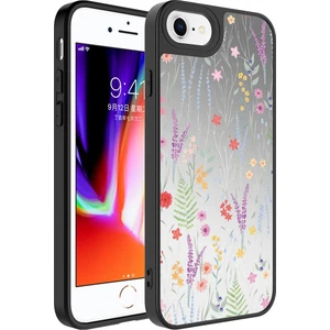 Apple iPhone 8 Plus - Uyumlu Aynalı Desenli Kamera Korumalı Parlak Mirror Kapak-Dallar