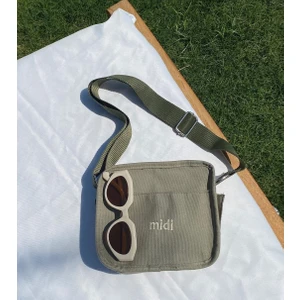 ZR Accessory Kanvas Kumaş Ham Keten Postacı Çanta Midi