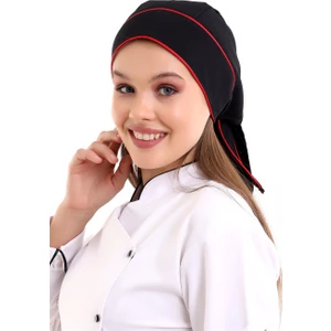 Bilenn Tekstil Kuyruklu Bone - Siyah-Kırmızı