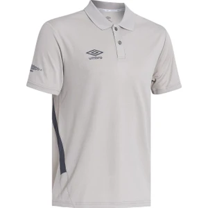 Erkek Gri Polo Yaka Spor T-Shirt - TF-0208 Umbro Camp Polo T-Shirt Grey - Erkek Gri Polo Yaka Antrenman T-Shirtü