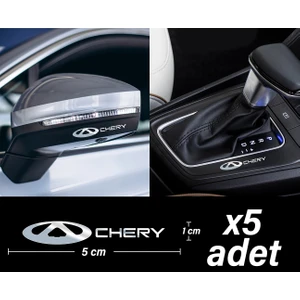 Chery Uyumlu Metal Sticker 5 Adet Oto Aksesuar Oto Sticker Çıkartma Araba