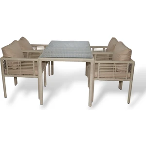 Uysal Garden Defne 4 Kişilik Yemek Takımı Krem