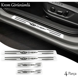 Chery  Uyumlu  4 Kapı Için Krom Görünüm Kapı Eşiği Sticker Oto Aksesuar Pleksi