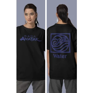Fuddy Moda Unisex The Last Airbender Baskılı T-Shirt Avatar Su Krallığı Sırt Baskılı T-Shirt