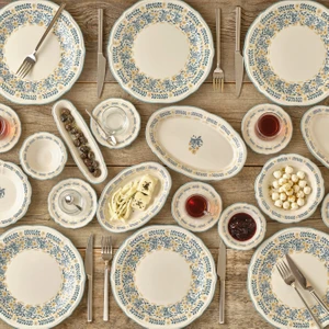 Bella Maison Liana Stoneware 26 Parça 6 Kişilik Kahvaltı Takımı Mavi