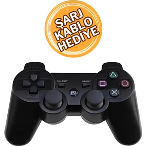 Ps3 Dualshock 3 Wireless Controller Oyun Kolu Joystick Ps3-Şarj Kablosu Hediye