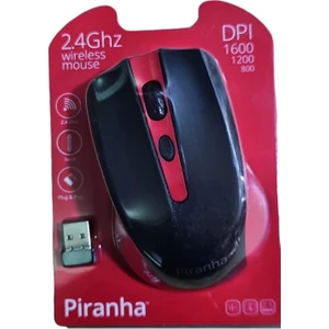 7603 Kırmızı Siyah Kablosuz Mouse 1600 Dpı