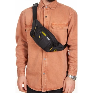 Unisex Siyah Kumaş Usb Kulaklık Çıkışlı Crossbody Çapraz Omuz Göğüs Ve Bel Çantası tul360