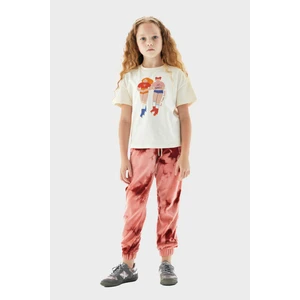 Bg Store Kız Çocuk Krem T-Shirt 23PFWTJ4509