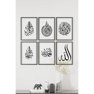 6 Parça Çerçeve Görünümlü Mdf Tablo Seti