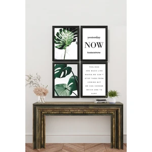 4 Parça Çerçeve Görünümlü Mdf Tablo Seti