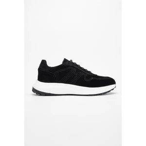 Agathoerkek Siyah Süet Hakiki Deri Sneakers & Spor Ayakkabı 698 1088-1 Erk Ayk SK23/24