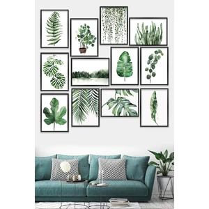 12 Parça Çerçeve Görünümlü Mdf Tablo Seti
