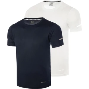 Genius Store Erkek Nem Emici Hızlı Kuruma Atletik Teknik Performans Spor T-Shirt Drıfıt-Kısakol2