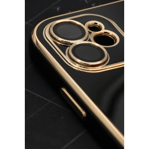 NOVKA Phone Accessories  iPhone 11 Uyumlu Magsafe Özellikli Lens Korumalı Lazerli Renkli Kılıf Siyah