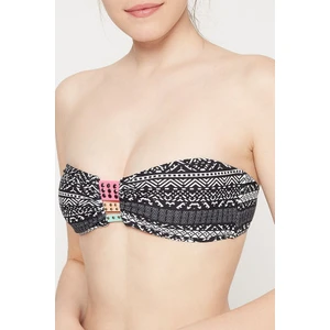 Deep Beach BASKILI RENKLİ BİYELİ BIKINI ÜST DB200591BU
