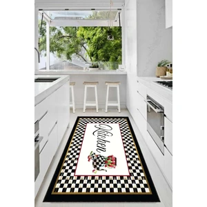 Decomia Home Dijital Kaymaz Yıkanabilir Iskandinav Salon Halısı Mutfak Halısı Yolluk