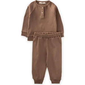 Reglan Kol Patlı Erkek Basıc Takım Vizon