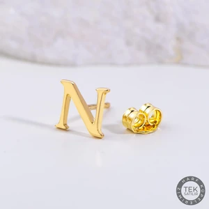 14 Ayar Altın N Harf Küpe 0,56 gr
