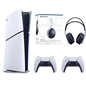 Playstation 5 Slim Dijital Edition + 2 Dualsense + 3D Plus Kulaklık Oyun Konsolu
